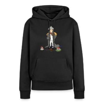 Lustige Napoleon Bonaparte Karikatur Cartoon - Frauen Premium Bio Hoodie - Schwarz - Vorne - Julia (174cm)