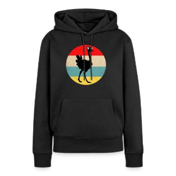 Strauß - Frauen Premium Bio Hoodie - Schwarz - Vorne - Julia (174cm)