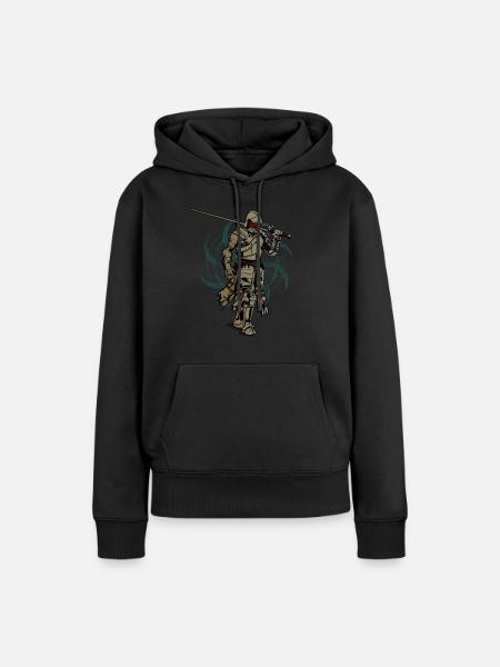 Ritter - Frauen Premium Bio Hoodie - Schwarz