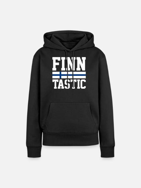 Finnisch Finnisch Finnland - Frauen Premium Bio Hoodie - Schwarz