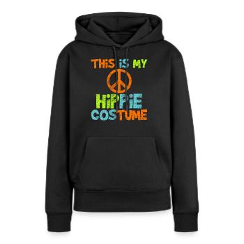 Hippie - Sweat à capuche Premium bio Femme - noir - Devant - Julia (174cm)