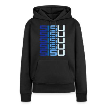 Sisu Soumi finnois finnois - Sweat à capuche Premium bio Femme - noir - Devant - Julia (174cm)