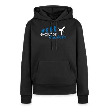 Hapkido Evolution - Frauen Premium Bio Hoodie - Schwarz - Vorne - Julia (174cm)
