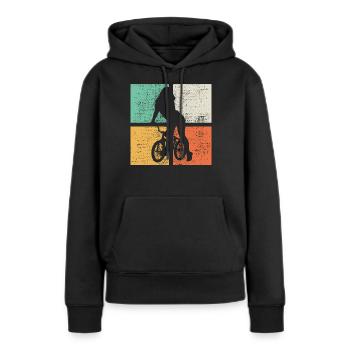 BMX BMX BMX - Sweat à capuche Premium bio Femme - noir - Devant - Julia (174cm)