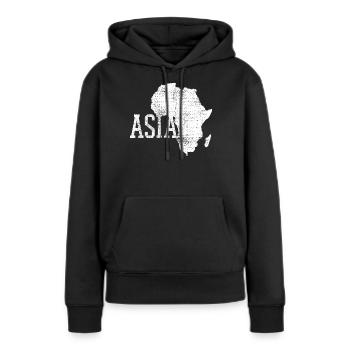 Asie - Sweat à capuche Premium bio Femme - noir - Devant - Julia (174cm)