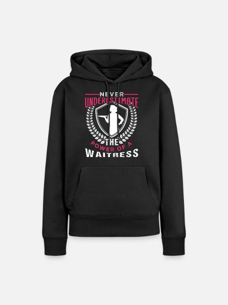 Kellnerin - Frauen Premium Bio Hoodie - Schwarz
