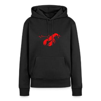 Hummer - Frauen Premium Bio Hoodie - Schwarz - Vorne - Julia (174cm)