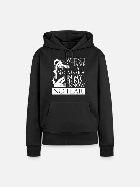 Fotograf fotografieren Fotoshooting Kamera - Frauen Premium Bio Hoodie - Schwarz