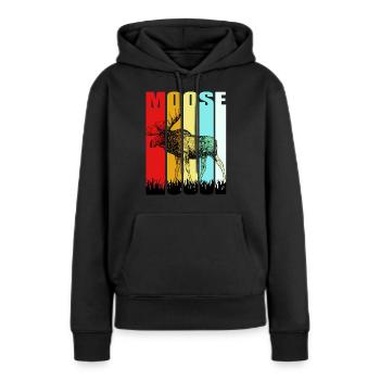 Elche Elche Hirsch Geweih Rentier Reh Geschenk - Frauen Premium Bio Hoodie - Schwarz - Vorne - Julia (174cm)