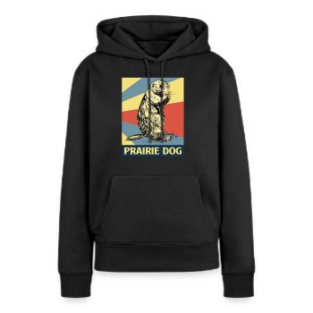 Écureuil de terre Prairies Marmottes Prairies rongeurs - Sweat à capuche Premium bio Femme - noir - Devant - Julia (174cm)