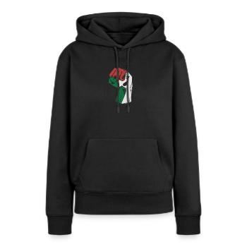 Free Palestine Movement - Frauen Premium Bio Hoodie - Schwarz - Vorne - Julia (174cm)