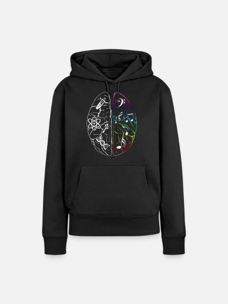 Neurología cerebral - Sudadera con capucha prémium ecológica para mujer - negro