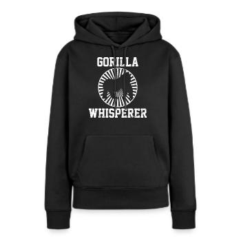 gorilla - Frauen Premium Bio Hoodie - Schwarz - Vorne - Julia (174cm)