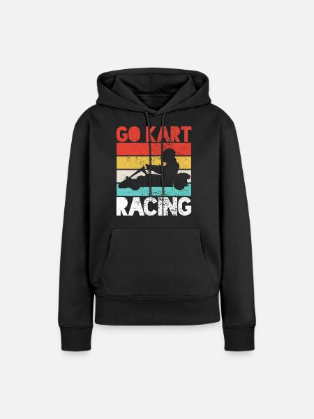 Kart Racing Kart Racing Kart Racing - Frauen Premium Bio Hoodie - Schwarz