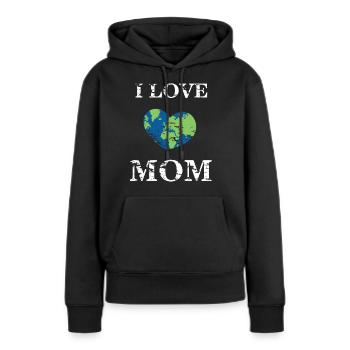Mutter Erde - Frauen Premium Bio Hoodie - Schwarz - Vorne - Julia (174cm)