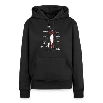 Deutsch Kurzhaar Hund Geschenk Frauchen - Frauen Premium Bio Hoodie - Schwarz - Vorne - Julia (174cm)