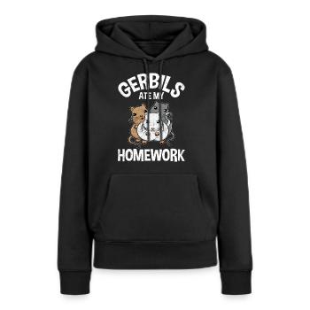 Gerbil Gerbils Gerbil Rodent - Women’s Premium Organic Hoodie - black - Front - Julia (174cm)