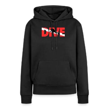 Dive plongeurs plongeurs d’eau profonde Cadeau de plongée - Sweat à capuche Premium bio Femme - noir - Devant - Julia (174cm)