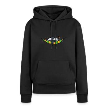Empereur pingouin empereur pingouin - Sweat à capuche Premium bio Femme - noir - Devant - Julia (174cm)