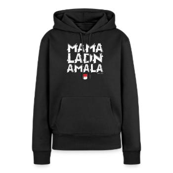 Idée cadeau Mamaladnamala Franconian - Sweat à capuche Premium bio Femme - noir - Devant - Julia (174cm)