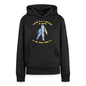 Astronaut Wissenschaft Raumfahrt - Frauen Premium Bio Hoodie - Schwarz - Vorne - Julia (174cm)
