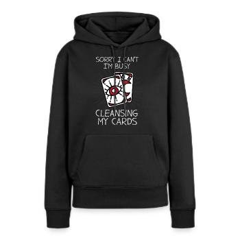 Tarot Karten Hellseher Karten Legen - Frauen Premium Bio Hoodie - Schwarz - Vorne - Julia (174cm)