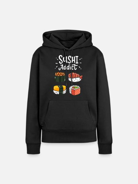 Sushi - Frauen Premium Bio Hoodie - Schwarz