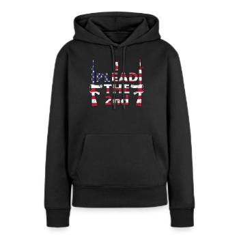 I Plead the 2nd America - Sweat à capuche Premium bio Femme - noir - Devant - Julia (174cm)