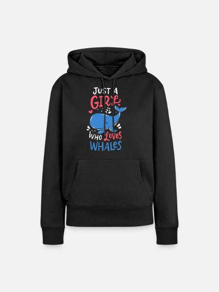 whales - Frauen Premium Bio Hoodie - Schwarz