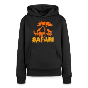 Safari-Tour - Frauen Premium Bio Hoodie - Schwarz - Vorne - Julia (174cm)