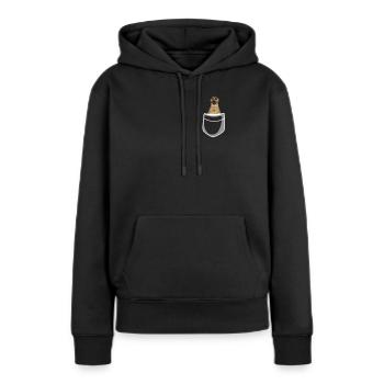 Erdmännchen Geschenk - Frauen Premium Bio Hoodie - Schwarz - Vorne - Julia (174cm)