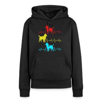 Husky Hund Hundefriseur Hundefreund Hundeliebhaber - Frauen Premium Bio Hoodie - Schwarz - Vorne - Julia (174cm)
