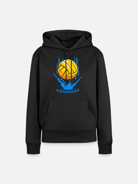 Wasserball - Frauen Premium Bio Hoodie - Schwarz