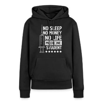 Medical student - Women’s Premium Organic Hoodie - black - Front - Julia (174cm)