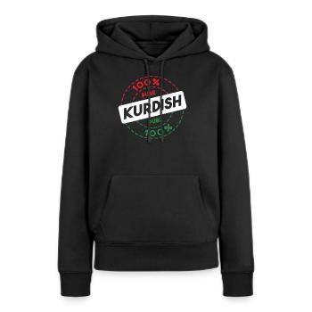 Kurdistan - Sweat à capuche Premium bio Femme - noir - Devant - Julia (174cm)