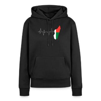 Madagaskar - Frauen Premium Bio Hoodie - Schwarz - Vorne - Julia (174cm)