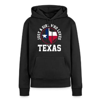 Texas - Sweat à capuche Premium bio Femme - noir - Devant - Julia (174cm)