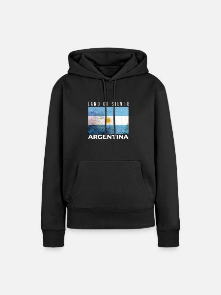Argentinien - Frauen Premium Bio Hoodie - Schwarz