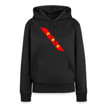flag of elba napoleon bonaparte - Sweat à capuche Premium bio Femme - noir - Devant - Julia (174cm)