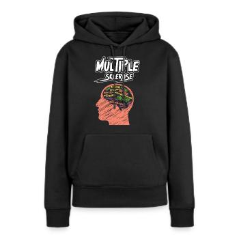 Sclérose en plaques, conscience - Sweat à capuche Premium bio Femme - noir - Devant - Julia (174cm)
