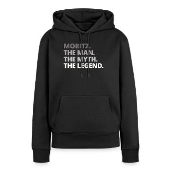 Moritz - Women’s Premium Organic Hoodie - black - Front - Julia (174cm)
