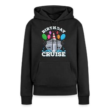 Croisière croisière anniversaire - Sweat à capuche Premium bio Femme - noir - Devant - Julia (174cm)