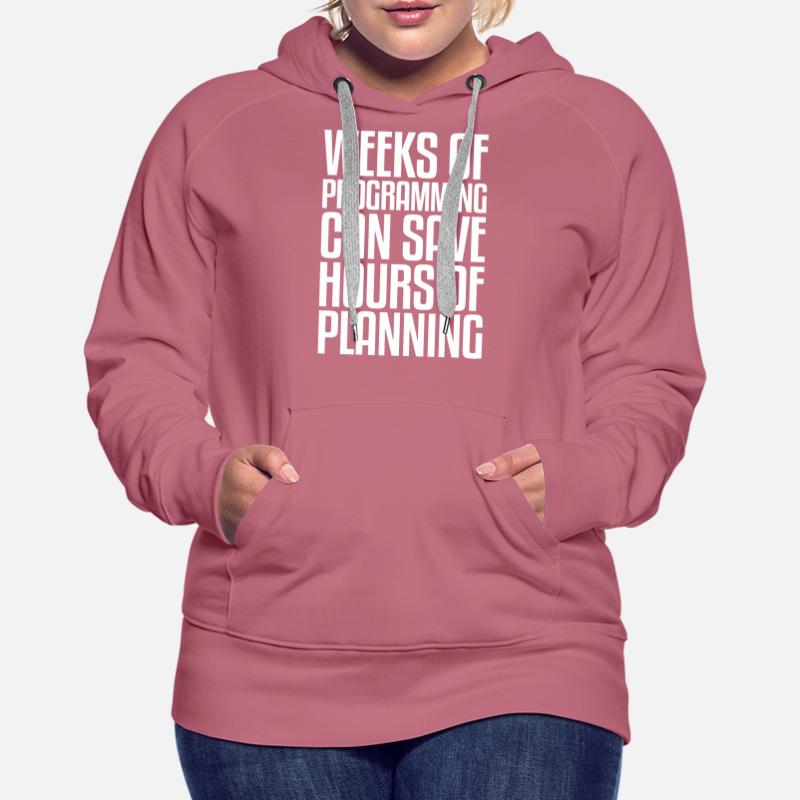 Semaines de programmation | Programmeur informatique IT Sweat à capuche Premium bio Femme