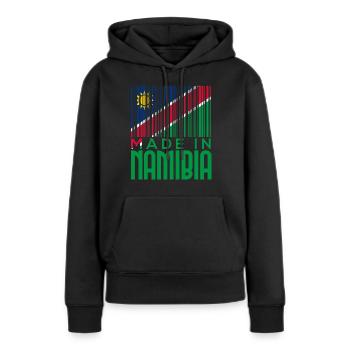 Namibie - Sweat à capuche Premium bio Femme - noir - Devant - Julia (174cm)
