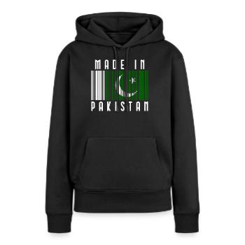 Pakistan - Frauen Premium Bio Hoodie - Schwarz - Vorne - Julia (174cm)