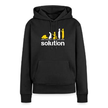 Prière islamique Islam Foi Ramadan musulman - Sweat à capuche Premium bio Femme - noir - Devant - Julia (174cm)