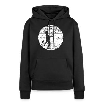 Fischen Fischer - Frauen Premium Bio Hoodie - Schwarz - Vorne - Julia (174cm)