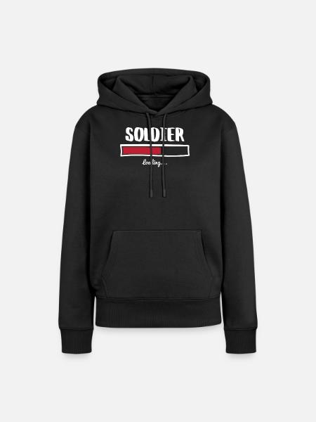 Funny Soldier Design - Frauen Premium Bio Hoodie - Schwarz