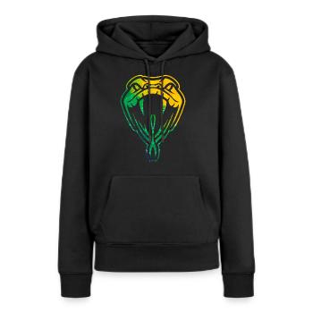 Tête de serpent serpent vipères venimeuses reptiles - Sweat à capuche Premium bio Femme - noir - Devant - Julia (174cm)