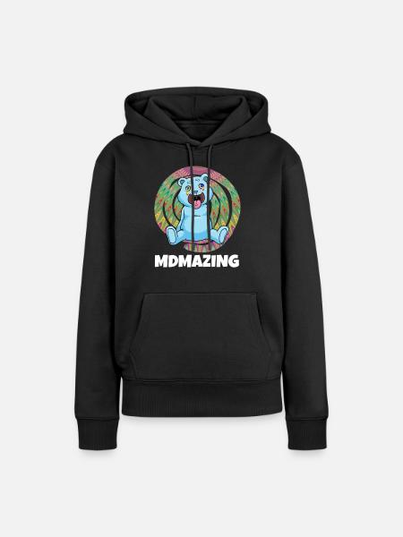 MDMA - Frauen Premium Bio Hoodie - Schwarz